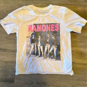 White Ramones band tee